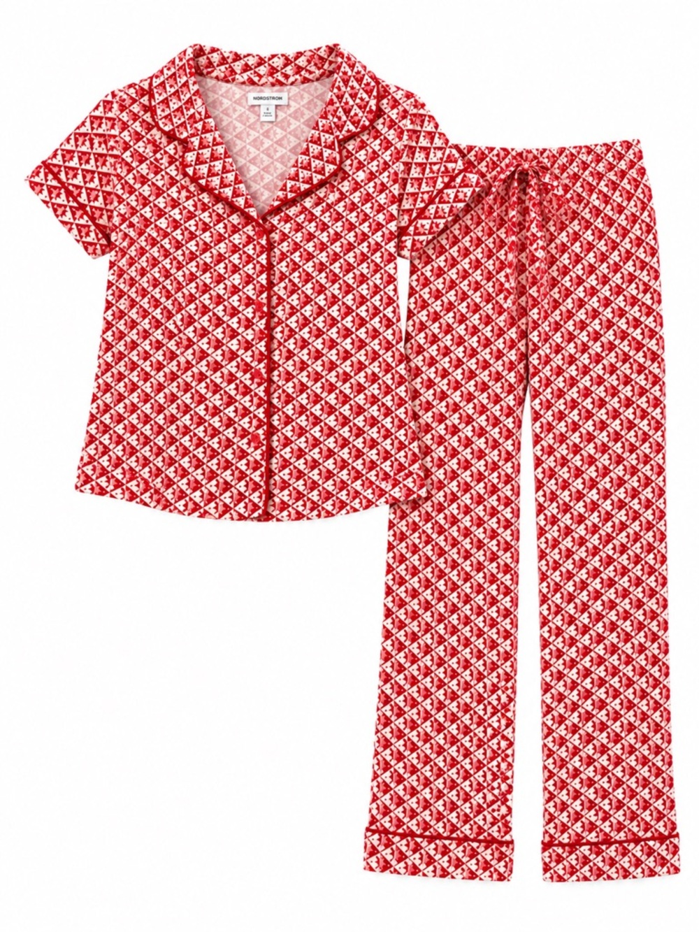 New - Nordstrom Red Star Geo Modal Pajama Set | Size Small